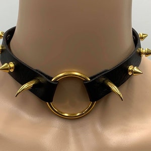 Gold spike choker sale