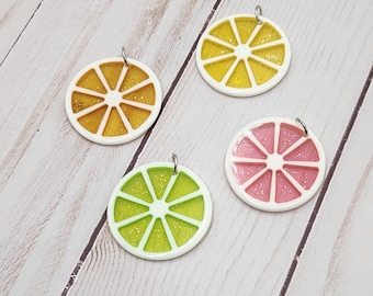 Lindos dijes de resina de cítricos