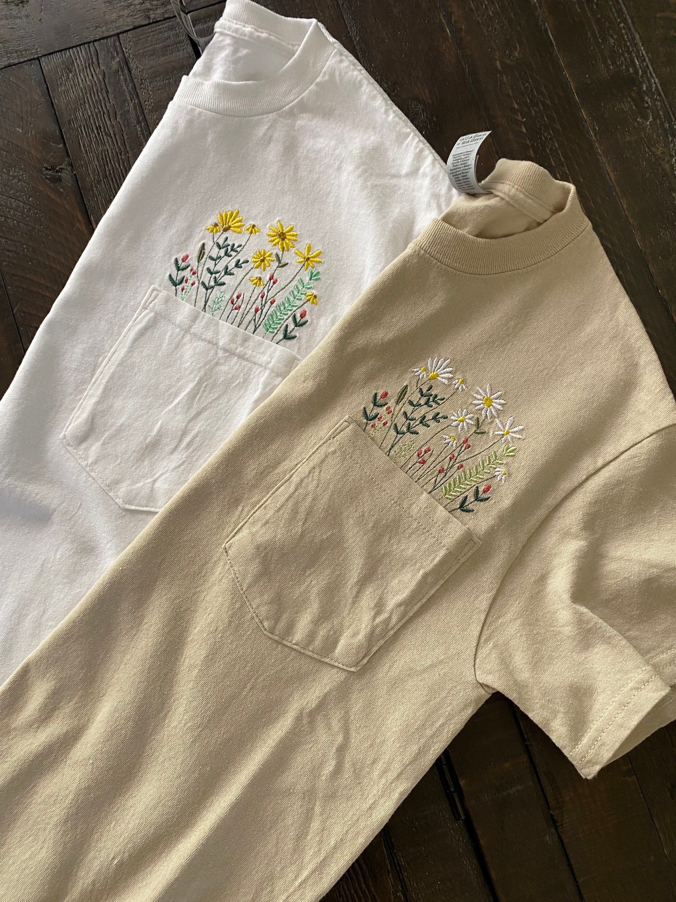 mens floral pocket tee