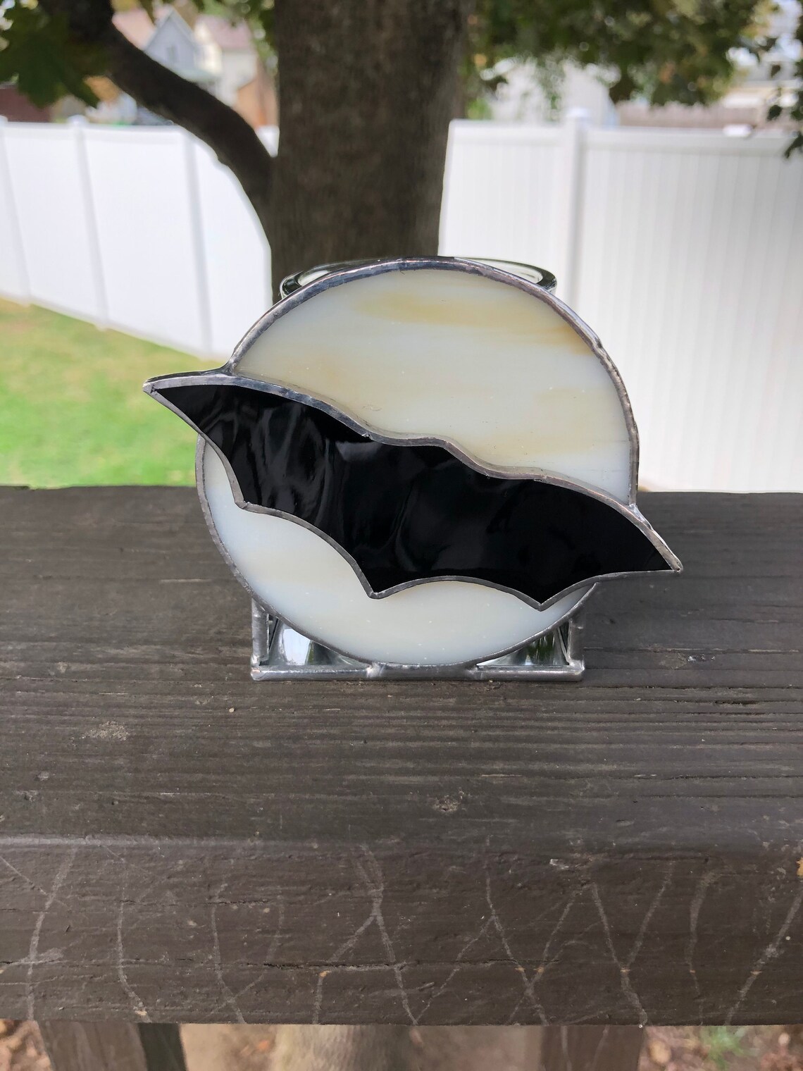 Bat and Moon Tea Light Candle Holder Etsy