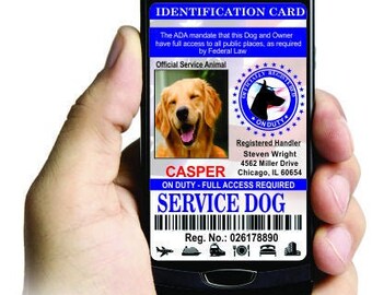 service dog id tag