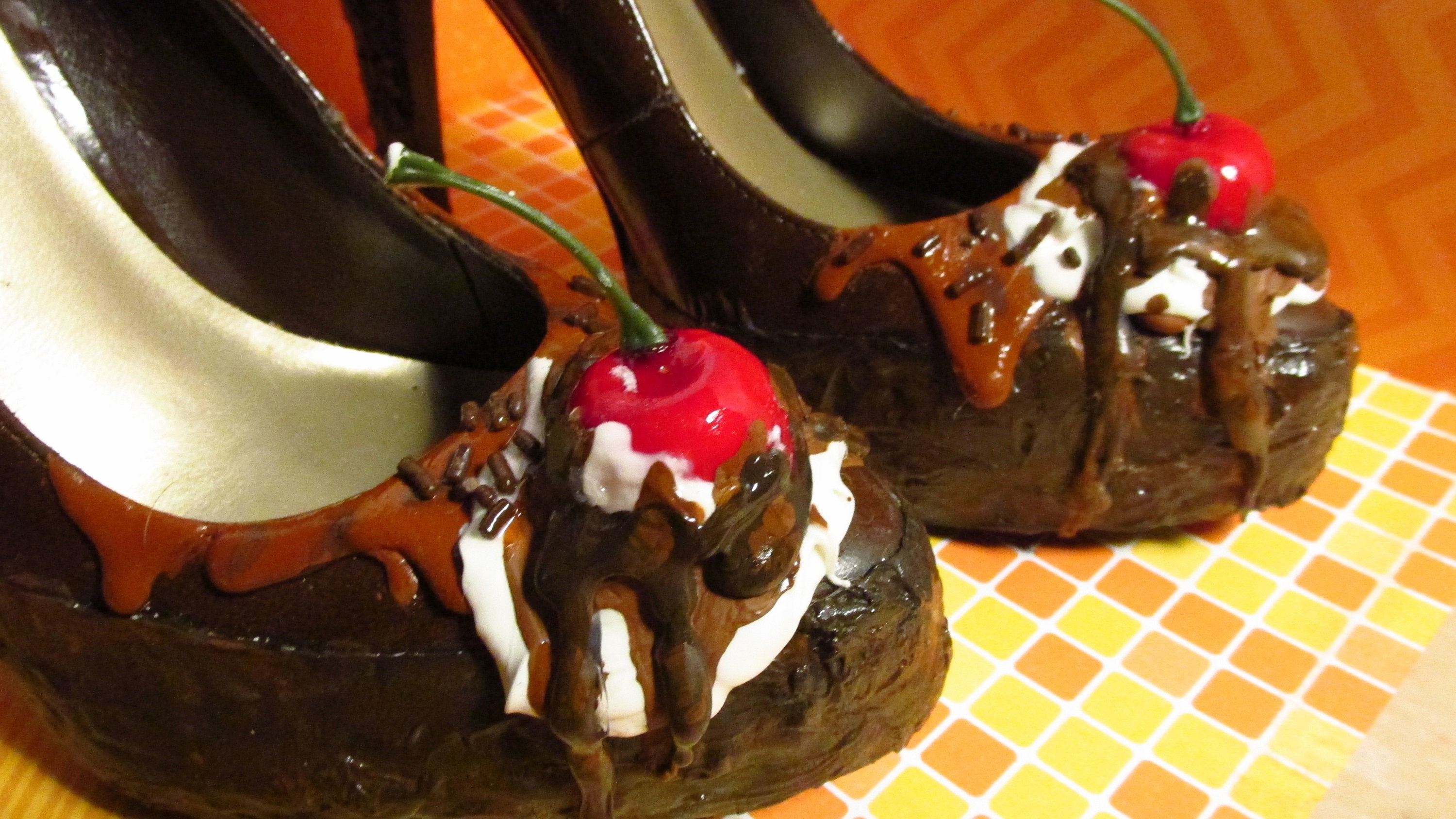 choco and cream shoes