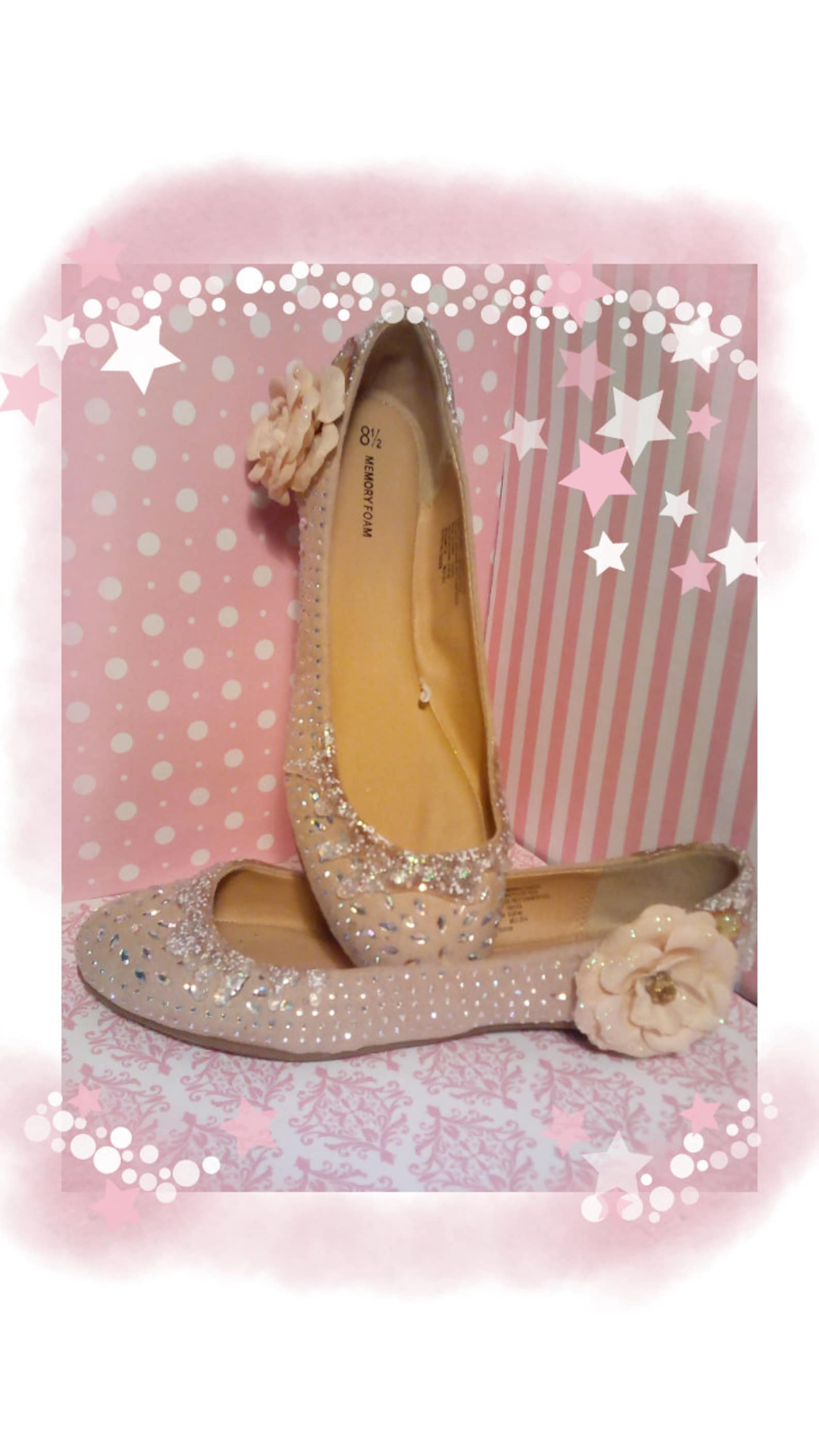 ice cream shoes beige flower ballet flats,valentine's day,champagne cake shoes,cake shoes,canvas shoes,glitter shoes,crystal