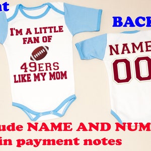 im little fan like Mom 49ers mommy BLUE body baby customized personalized NAME NUMBER  clothing children toddler Boy Clothing Kid's
