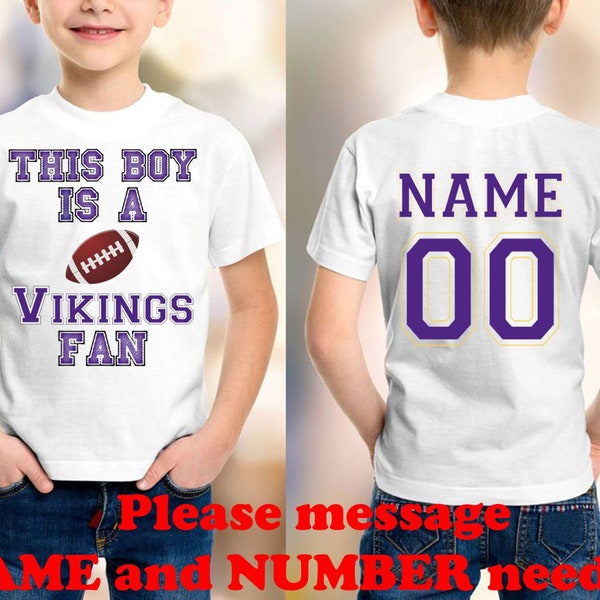 Vikings N model:2 customized personalized NAME NUMBER t-shirt clothing kids shirt children toddler shirt