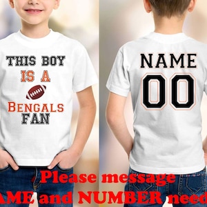 Bengals N model:2 customized personalized NAME NUMBER t-shirt clothing kids shirt children toddler shirt