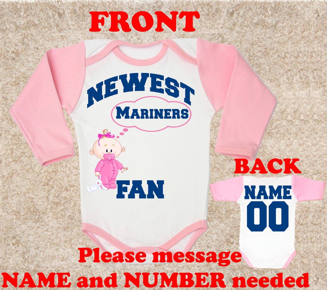 Newest Mariners MЛ PINK Body Baby Fan Customized Personalized Name