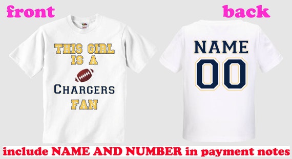 personalized chargers jersey