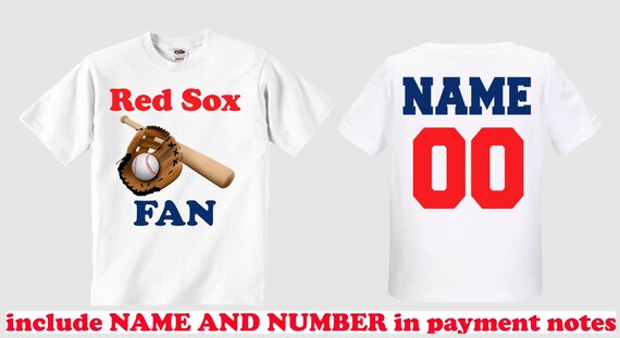 personalized red sox t shirt