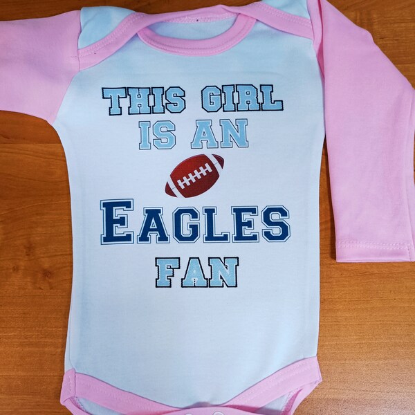 esta chica Eagles logo FAN baby body body ropa niña niños niño niño bebé niño niña ropa chico