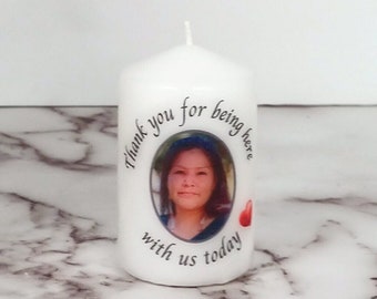 2x3-inch Votive Funeral Thank You Favor Memorial Candle, Funeral Keepsake, Memorial Favors, Forget Me Not Candle Favors, Funeral Grief Gifts