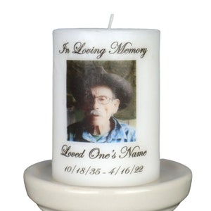 4-inch Customized Memorial Photo Candle No, thanks!