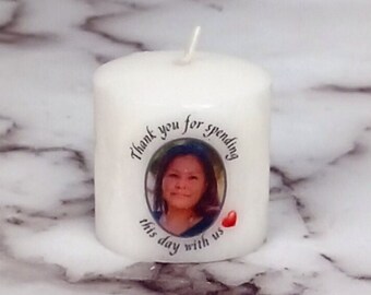 1.5 x 1.5 inch Small Funeral Thank You Favor Memorial Candle, Funeral Keepsake, Memorial Favors, Forget Me Not Candle Favors, Funeral Gifts