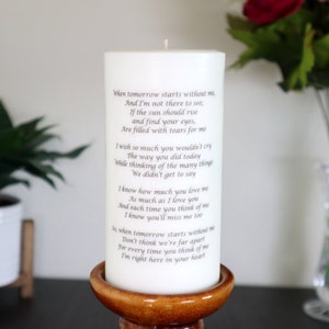 Custom Memorial Picture Candle image 2