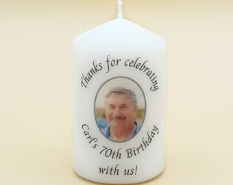 2x3-inch Votive Candle, Milestone Birthday Thank You Favor, Birthday Favors, Custom Personalized Candle Favors, Birthday Party Souvenirs