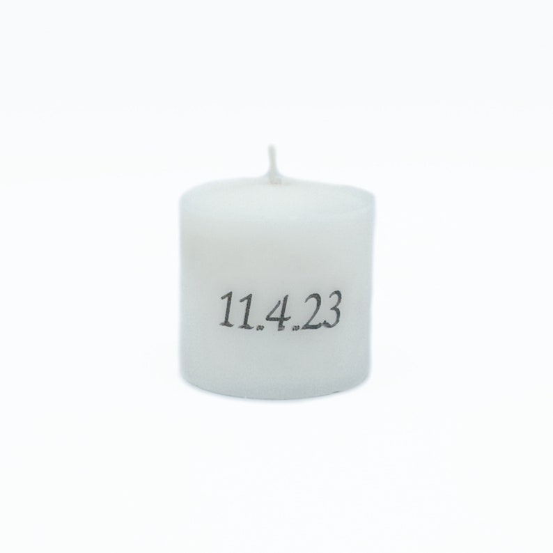 1.5 x 1.5 inch Small Funeral Thank You Favor Memorial Candle, Funeral Keepsake, Memorial Favors, Forget Me Not Candle Favors, Funeral Gifts image 4