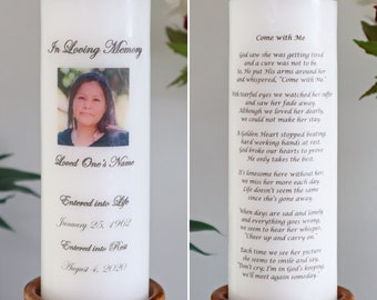 Personalized Memorial Photo Candle