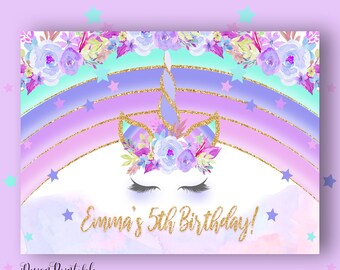 Unicorn Backdrop Etsy