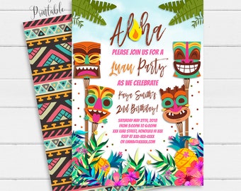 hawaiian invitation etsy