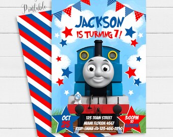 Train Invitation Etsy