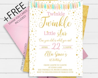 twinkle invitation etsy