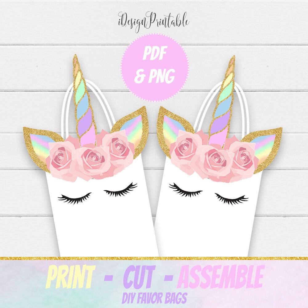 DIY Unicorn Favor Bags Instant Download, Rainbow Unicorn Party Printables, Unicorn Treat Bags, Unicorn Party Supplies, Unicorn Gift, Digital - Etsy diy-unicorn-favor-bags-instant-download-rainbow-unicorn-party-printables-unicorn-treat-bags-unicorn-party-supplies-unicorn-gift-digital-etsy