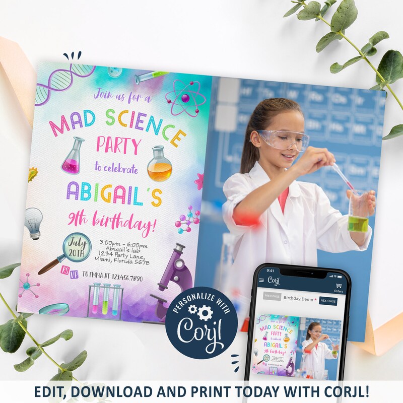 Science Invitation - Etsy