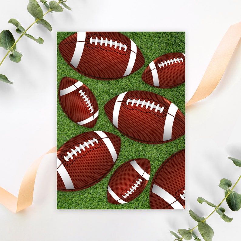 Football Invitation Football Birthday Invitation Printable Etsy