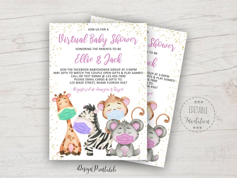 Virtual Baby Shower Invitation Facebook Baby Shower Text