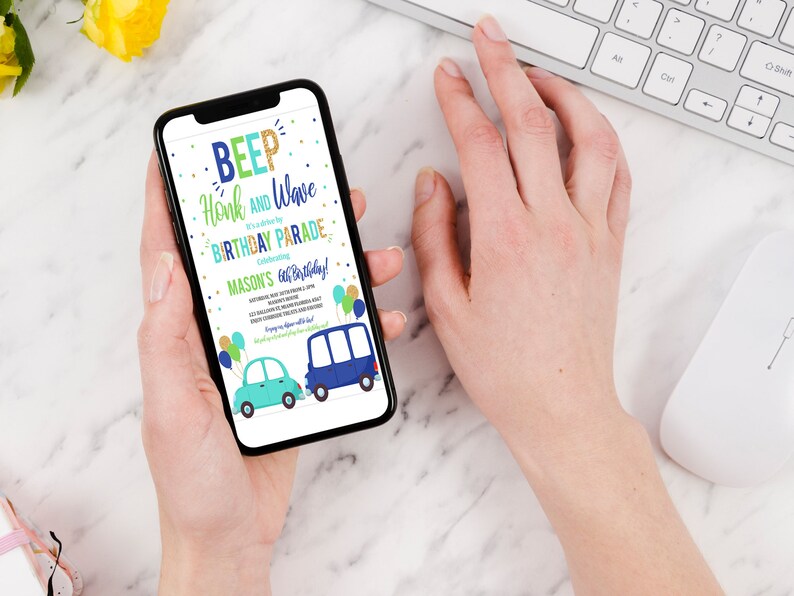 Boy Birthday Parade Invite Drive Through Birthday Invitation Text or Print Quarantine Drive By Invitation EDITABLE INSTANT DOWNLOAD