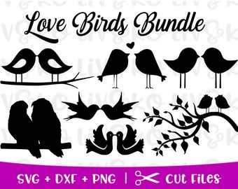 Love Birds Svg Etsy