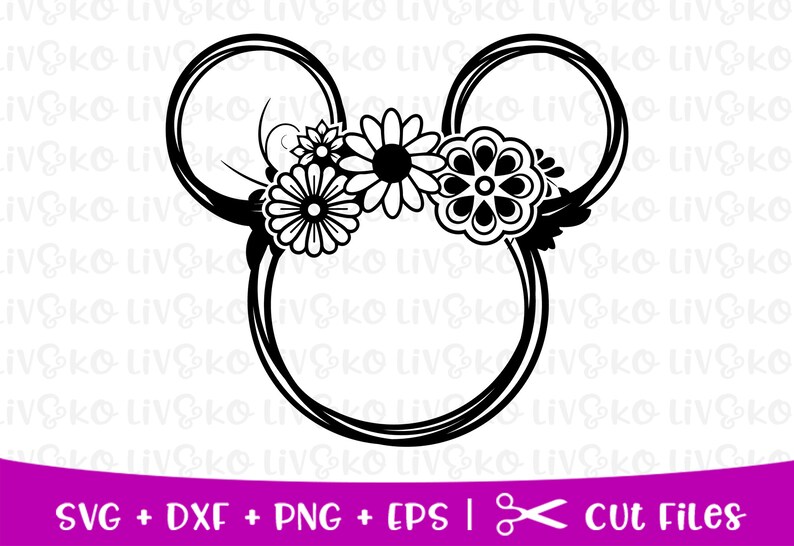 Download Mickey Flowers monogram svg Minnie monogram svg Disney | Etsy