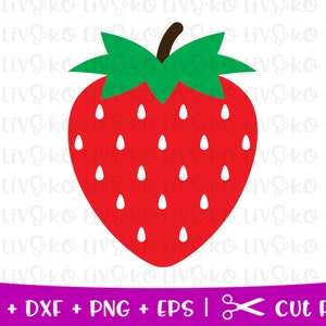 Svg fraise, fichier de coupe fraise, téléchargement numérique fraise, téléchargement immédiat de fraise,