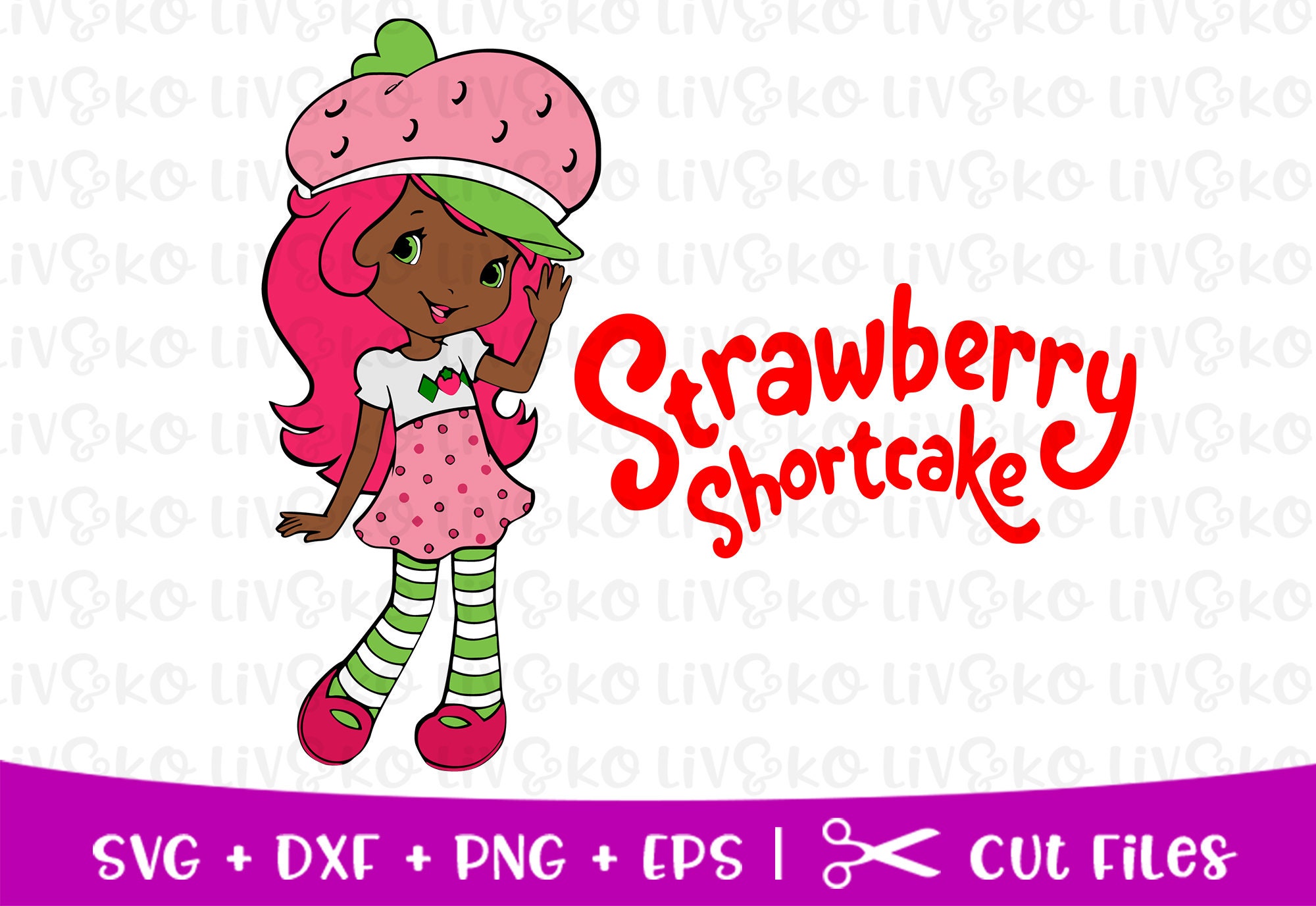 Strawberry Shortcake Cartoon Nude - Strawberry Shortcake African American Svg Strawberry - Etsy