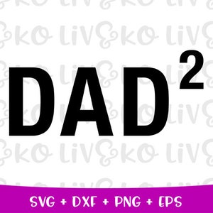 May include: Black and white graphic design with the text "DAD" and the number "2" as a superscript.
