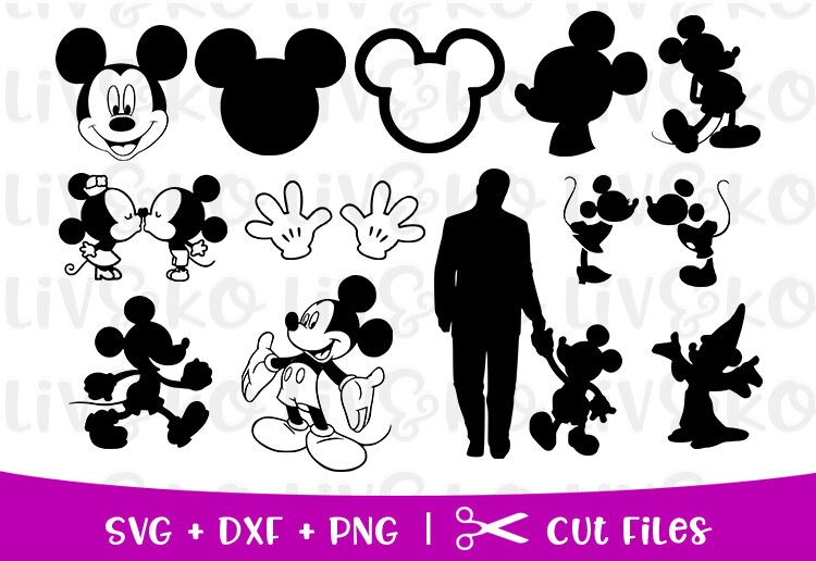 Download Mickey Silhouette svg Mickey Mouse cut file Mickey Mouse ...
