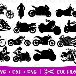 Motorcycle bundle svg, motorcycle svg, motorcycle cut file, Motorcycle, Instant download, Cricut file, Silhouette file