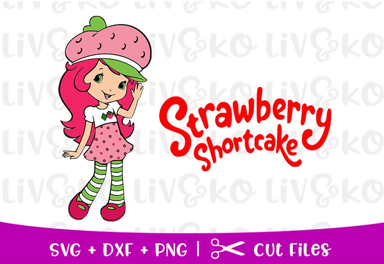 Strawberry Shortcake Cartoon Logo Flowers Strawberries Edible Cake Top – A  Birthday Place