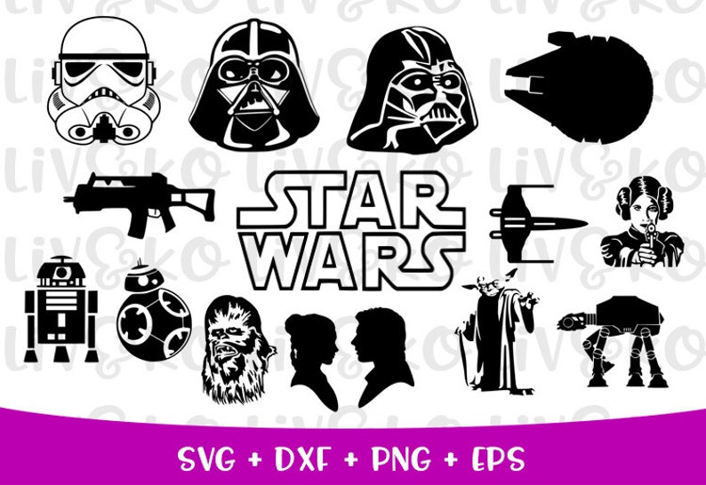 Download Star Wars bundle svg Star Wars cut file T-shirt Svg Cricut ...