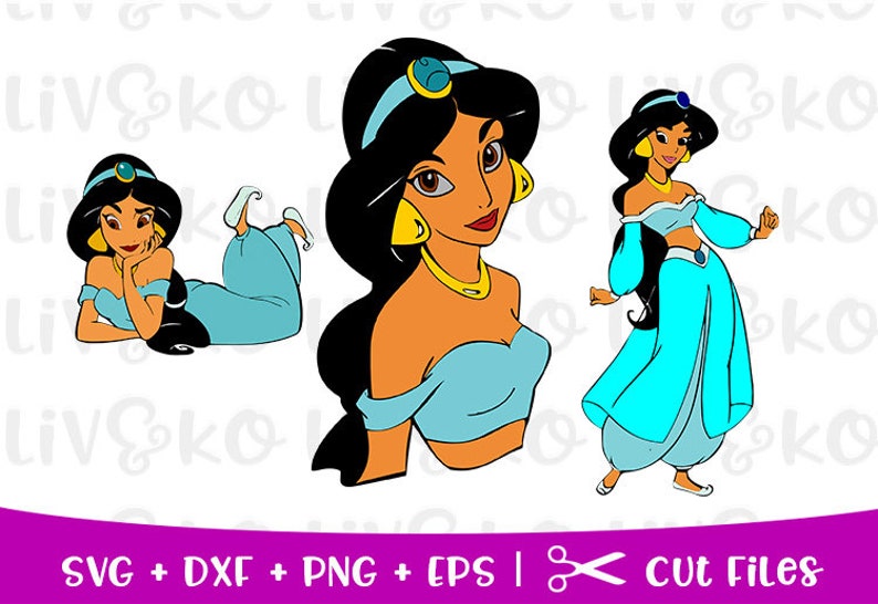 Jasmine Svg File Free / Jasmine Princess, Aladdin Inspired Cutting File