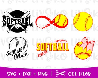 Softball svg, Softball cut files, Softball instant download, Svg files, Cricut Softball files, Silhouette files