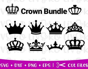 Crown Bundle svg, Princess Crown svg, King Crown svg, Instant Download, Digital Download, Cricut File