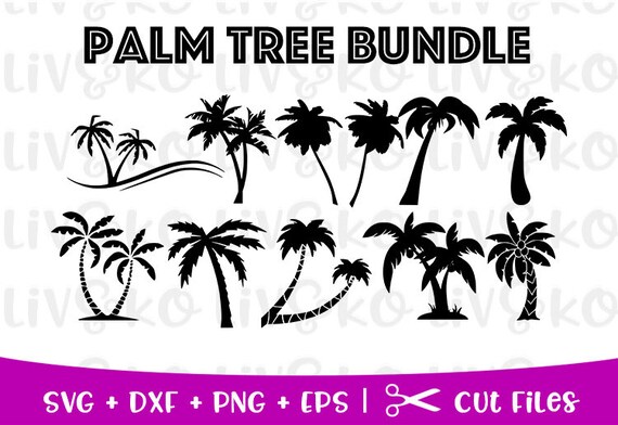 Palm Tree SVG, Beach SVG, Palm tree silhouette, Palm tree cut file, Palm tree cricut, svg files, cricut files, silhouette files