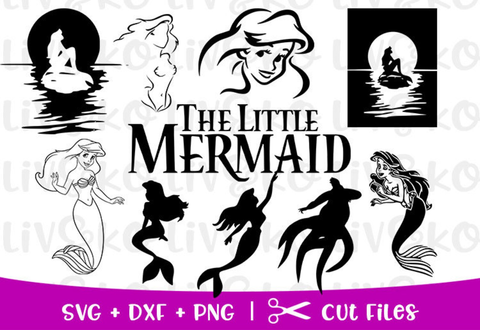 Little Mermaid svg Disney svg Little Mermaid cut file | Etsy
