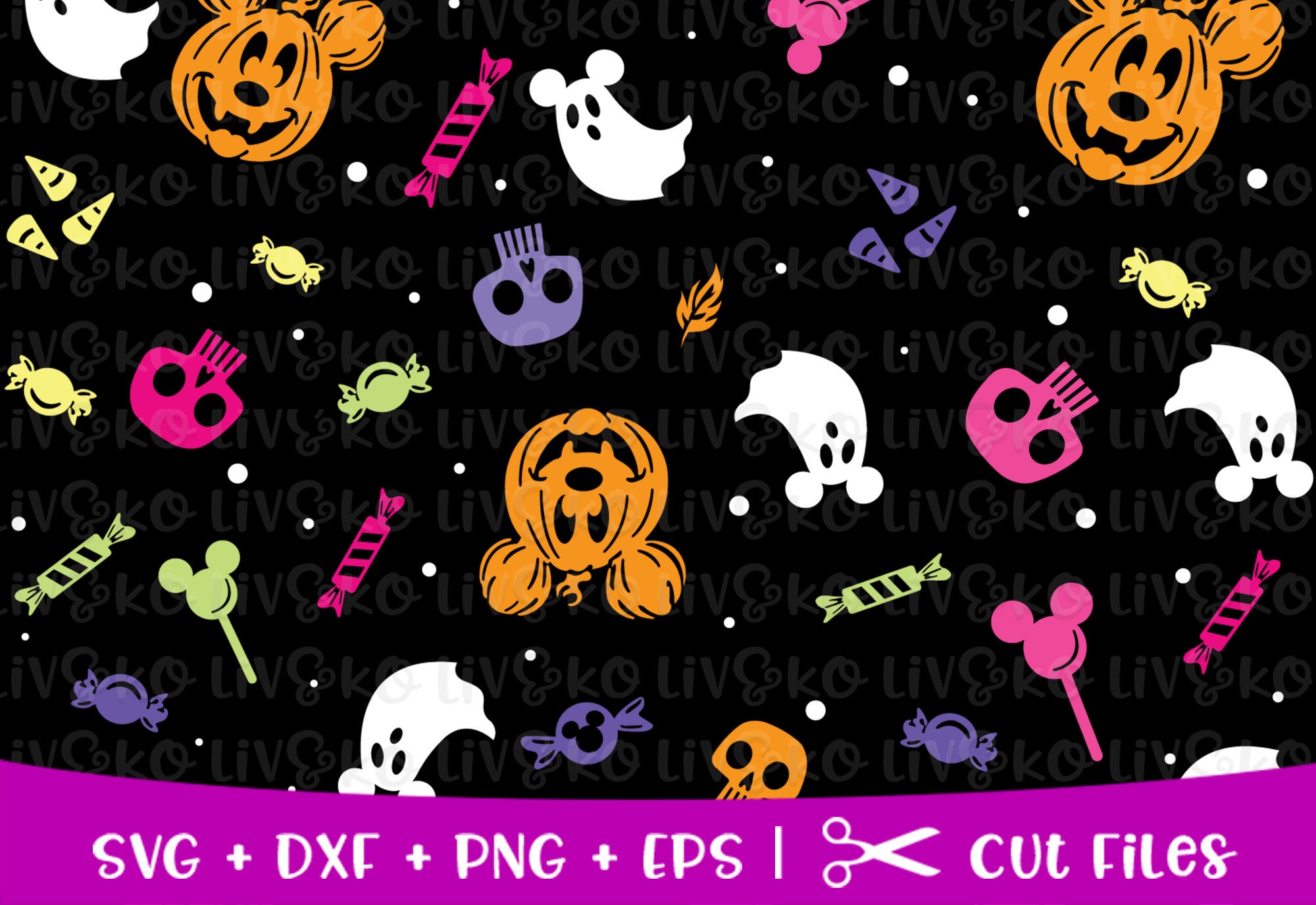Download Disney Halloween Treats Svg Halloween Svg Disney Pattern Etsy