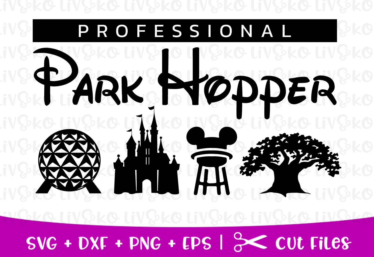 Disney Pro Park Hopper svg Disney svg Disney castle svg Etsy