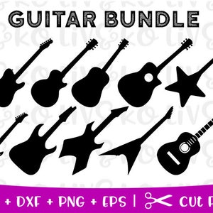 Guitar svg, Guitar cut file, Guitar Silhouette, Guitar png, svg files, Cricut files, Silhouette files, Guitars, Rad Guitars, Guitar Design