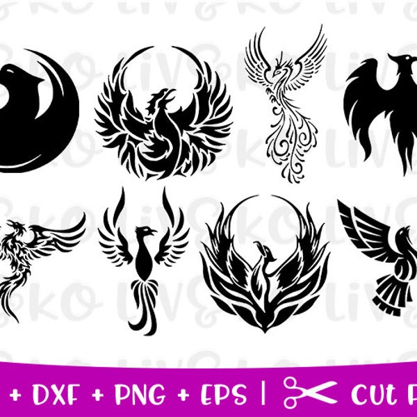 Phoenix bundle svg, phoenix svg, phoenix cut file, phoenix, Instant download, Cricut file, Silhouette file