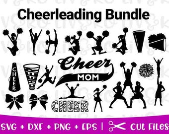 Cheer bundle svg, cheer svg, Cheer cut file, Cheerleading, Cheer bundle cut file, Instant download, Cricut file, Silhouette file
