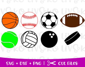 Sports ball bundle svg, Sports svg, Sports ball cut file, Sports, Sport ball bundle cut file, Instant download, Cricut file, Silhouette file